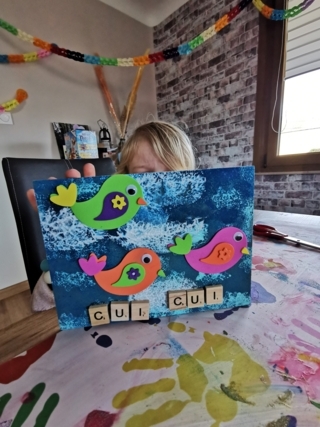 Cadre oiseaux - 10doigts.fr