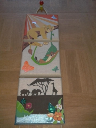 La sieste du roi lion - Peinture - 10doigts.fr