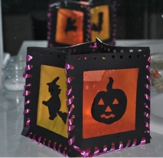 lanterne halloween - Créations d'enfant - 10doigts.fr