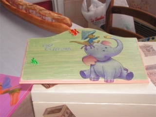 Blason de porte éléphant - Déco du bois - 10doigts.fr