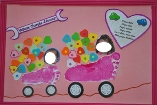 tableau pour papa - Fêtes des pères et mères - 10doigts.fr