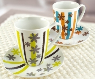 Mes tasses rétro - Transferts - 10doigts.fr