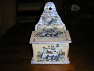 Boîte à sel - Vernis collage papiers, serviettes - 10doigts.fr