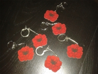 Coquelicot en porte-clé - Plastique maqique (rétractable) - 10doigts.fr