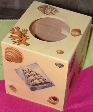 boite mouchoir - Déco du bois - 10doigts.fr