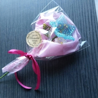 Fleur bleu - Perles, bracelets, colliers - 10doigts.fr