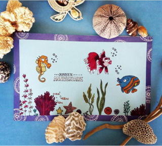 Anniversaire sous l'eau - Carterie - 10doigts.fr