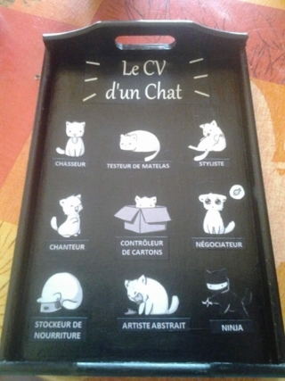 Plateau noir - Déco du bois - 10doigts.fr