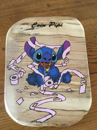 Plaque de porte des WC - Pyrogravure - 10doigts.fr