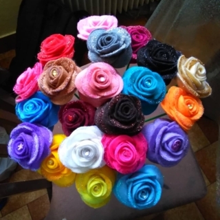 Bouquets de fleurs - Feutrine, feutrage - 10doigts.fr