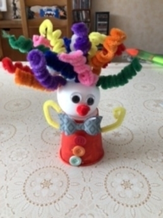 Clown du carnaval - Créations d'enfant - 10doigts.fr