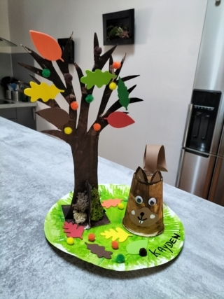 Ecureuil d'automne - 10doigts.fr