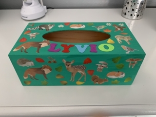 Boîte à mouchoirs 2 - Déco du bois - 10doigts.fr