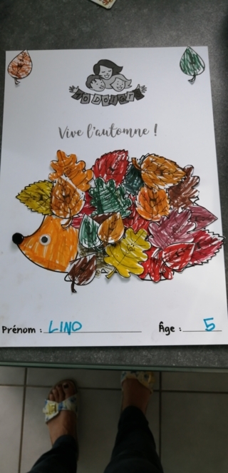 Hérisson aux couleurs de l'Automne - Dessin - 10doigts.fr