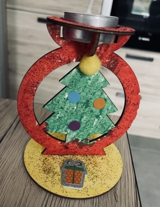 Sapin noël bougeoir - 10doigts.fr