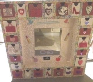 calendrier de l'Avent pour une ado - Vernis collage papiers, serviettes - 10doigts.fr