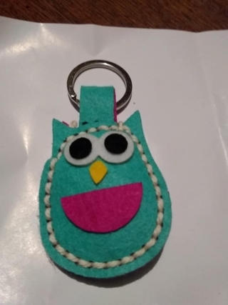 Porte clé hibou - Feutrine, feutrage - 10doigts.fr