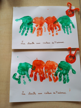 La chenille aux couleurs de l automne - 10doigts.fr