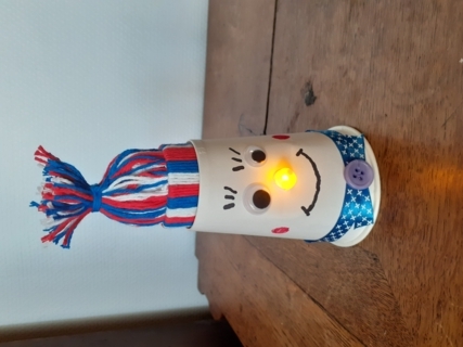 BONHOMME DE NEIGE LUMINEUX - Pâques, Noël - 10doigts.fr