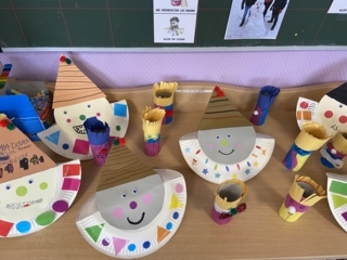 Arlequin et clown - Créations d'enfant - 10doigts.fr