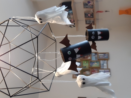 Création de chauve-souris et de fantôme suspendu au lustre - Divers - 10doigts.fr