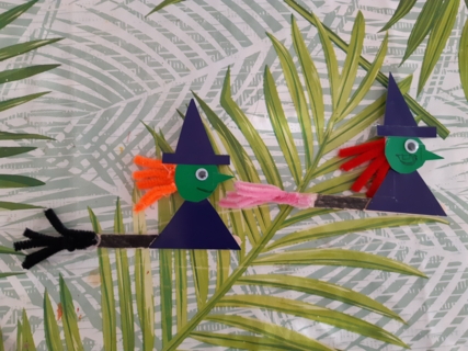 Création de sorcière sur leur balais - Divers - 10doigts.fr