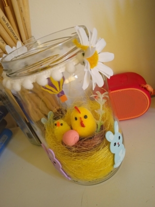 Réalisation de pot de confiture sur le thème de pâque - Pâques, Noël - 10doigts.fr