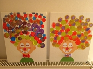 Réalisation de clown en peinture - Peinture - 10doigts.fr