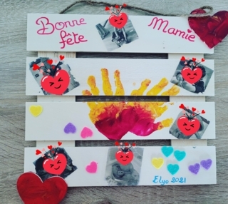 Cadeau fête des mamies - Vernis collage papiers, serviettes - 10doigts.fr