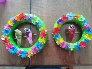 Couronne de printemps - Créations d'enfant - 10doigts.fr