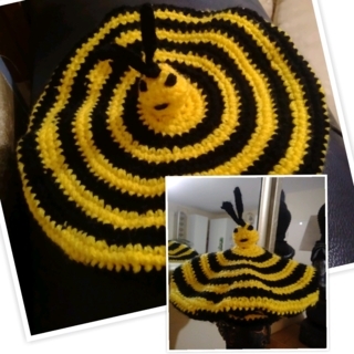 Béret abeille enfant en laine - Laine - 10doigts.fr