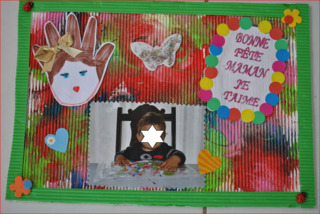 tableau fête des mères - peinture propre - Fêtes des pères et mères - 10doigts.fr