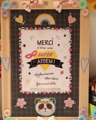 Petite ardoise pour remercier l'ancienne ASTEM - Divers - 10doigts.fr