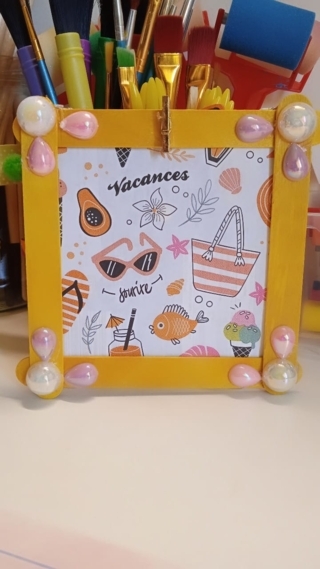 Création d'un petit cadre mémo pour les vacances d'été - Divers - 10doigts.fr