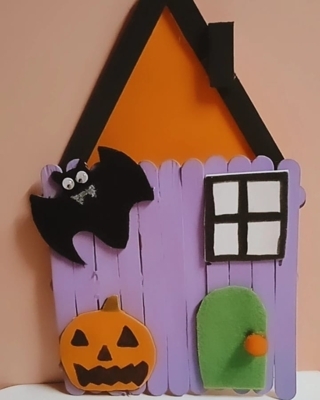 Maison réaliser en bâtonnet de glace - Divers - 10doigts.fr