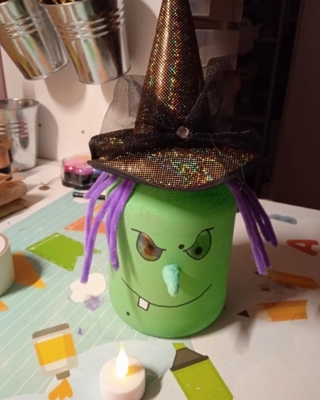 Pot de confiture customiser en sorcière par mon mari - Divers - 10doigts.fr