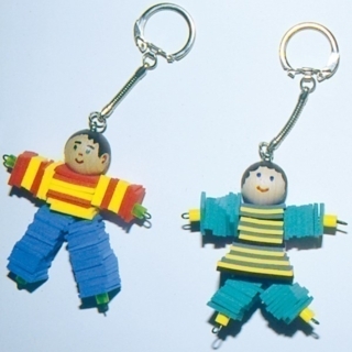 Bonhommes porte-clés - Caoutchouc souple - 10doigts.fr