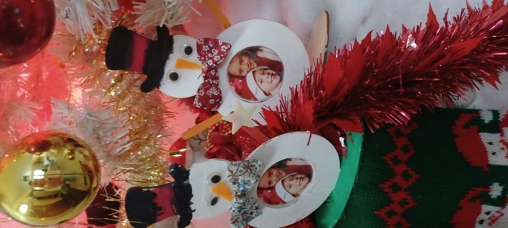 Bonhomme  de neige - Déco du bois - 10doigts.fr