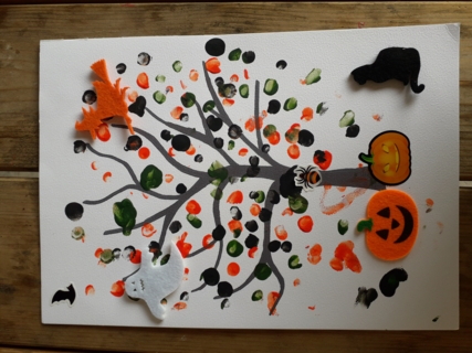 Arbre d'halloween - Peinture - 10doigts.fr