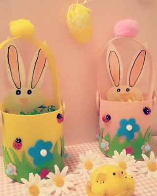 Petit panier de lapin réaliser avec de la feutrine - Divers - 10doigts.fr