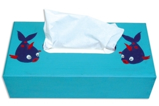 Boîte à mouchoirs - Déco du bois - 10doigts.fr