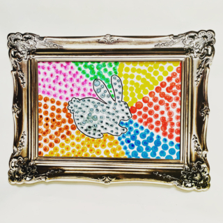 Lapin en pointillisme - 10doigts.fr