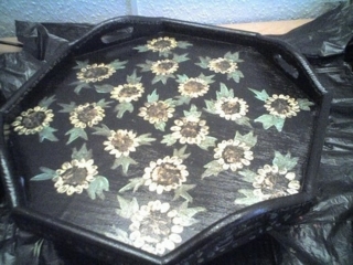 plateau tournesol - Déco du bois - 10doigts.fr