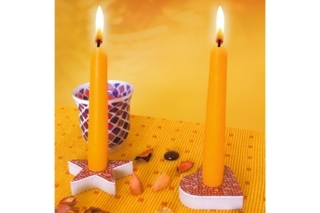 Bougeoirs de fête - Mosaïques - 10doigts.fr