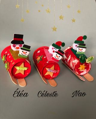 Les 3 Traîneaux de noël - 10doigts.fr