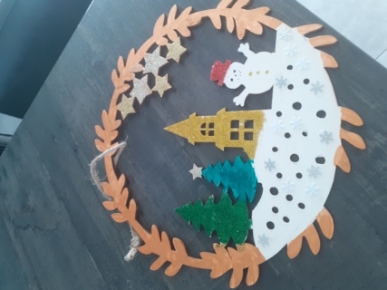 Couronne noel bois - 10doigts.fr