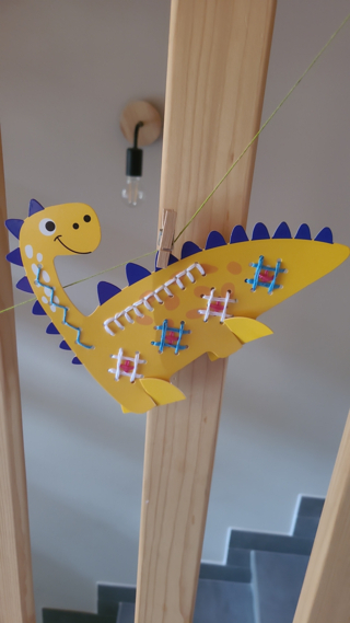 Point de croix dinosaure - 10doigts.fr