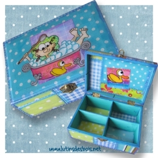 boîte à compartiments "la mousse de canard" - Déco du bois - 10doigts.fr