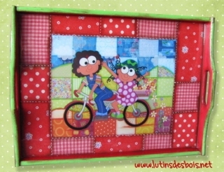 Plateau "Tandem" - Déco du bois - 10doigts.fr