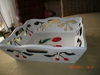 le temps des cerises - Vernis collage papiers, serviettes - 10doigts.fr